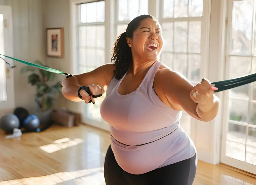 Booty band XXL voor been- en bilspieren tijdens thuisworkout