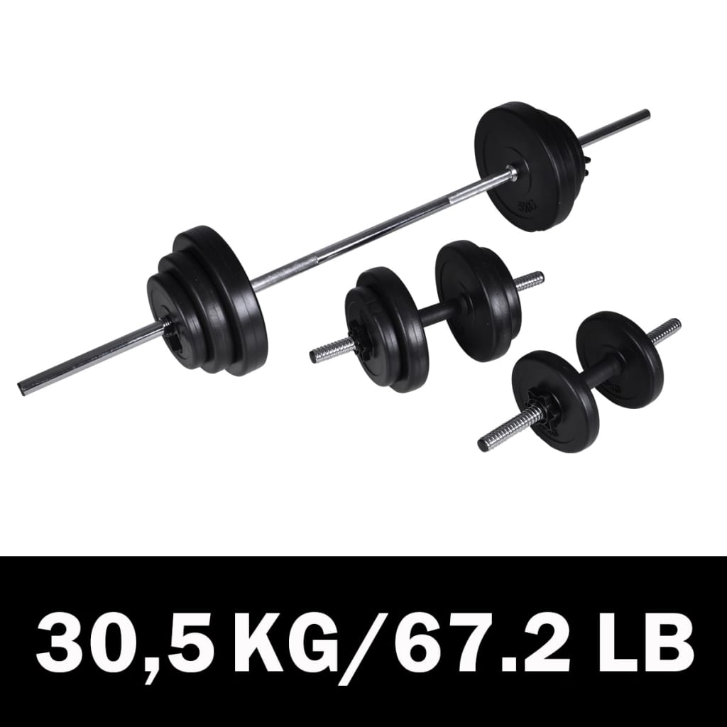 Barbell- en dumbbellset 30 kg