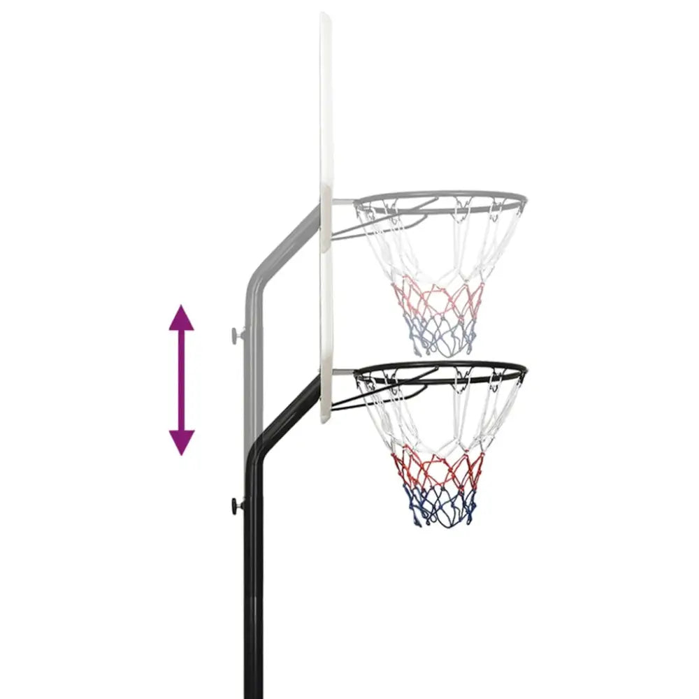 Basketbalstandaard 237-307 cm polyetheen wit - basketbalstaanders