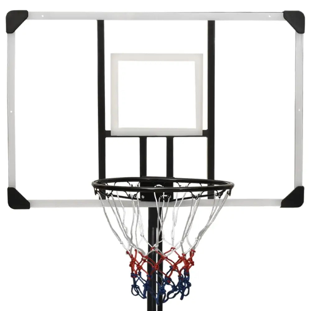 Basketbalstandaard 256-361 cm polycarbonaat transparant - basketbalstaanders