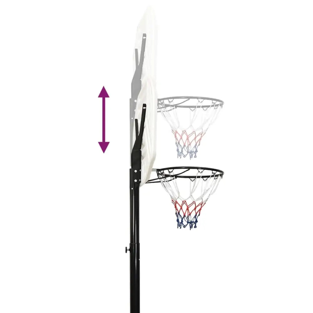 Basketbalstandaard 258-363 cm polyetheen wit - basketbalstaanders