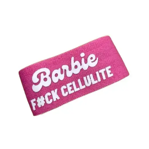 Roze Booty band met witte barbie quote