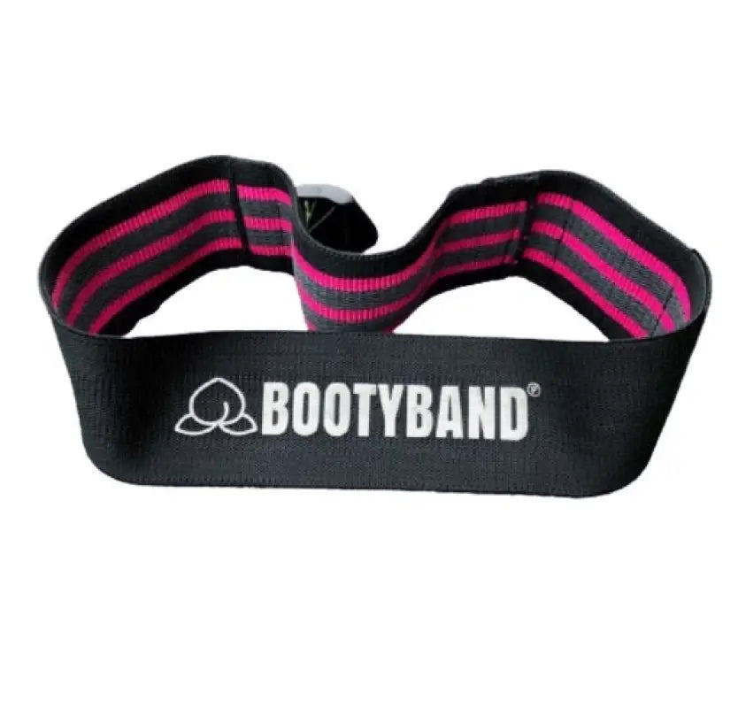 Zwarte en roze verstelbare booty band voor thuis workouts en sterke billen