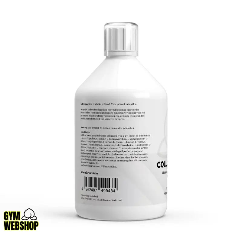 Witte fles Collageen Vital PLUS+ met essentiële vitaminen voor een gezonde huid