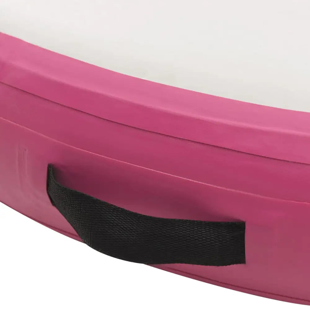 Gymnastiekmat met pomp opblaasbaar 100x100x20 cm pvc roze - yoga- en pilatesmatten