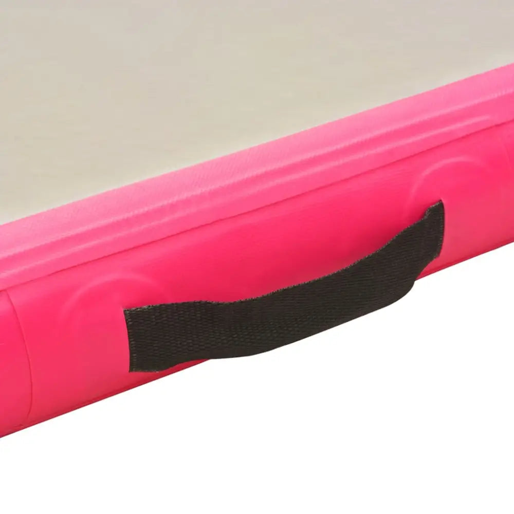 Gymnastiekmat met pomp opblaasbaar 300x100x10 cm pvc roze - yoga- en pilatesmatten