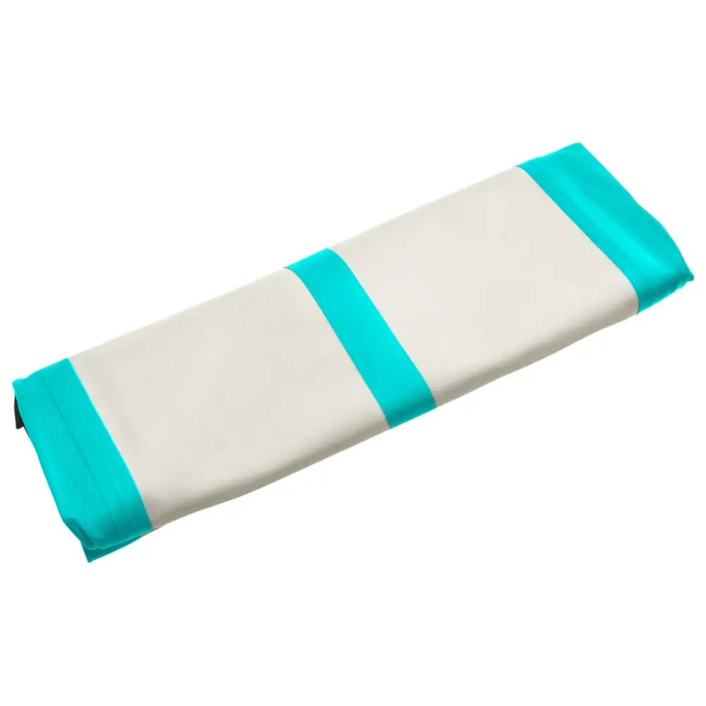 Gymnastiekmat met pomp opblaasbaar 300x100x20 cm pvc groen - yoga- en pilatesmatten