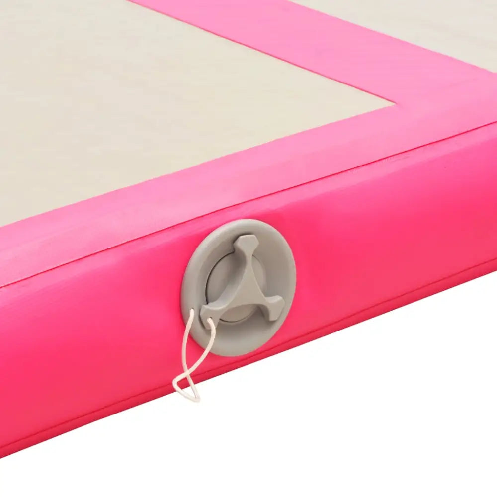 Gymnastiekmat met pomp opblaasbaar 500x100x10 cm pvc roze - yoga- en pilatesmatten