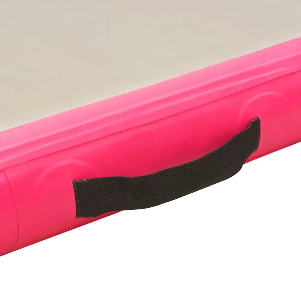 Gymnastiekmat met pomp opblaasbaar 500x100x10 cm pvc roze - yoga- en pilatesmatten