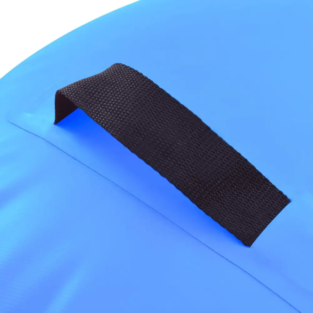 Gymnastiekrol met pomp opblaasbaar 100x60 cm pvc blauw - yoga en pilates