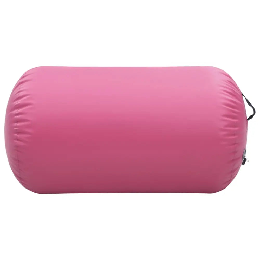 Gymnastiekrol met pomp opblaasbaar 100x60 cm pvc roze - yoga en pilates