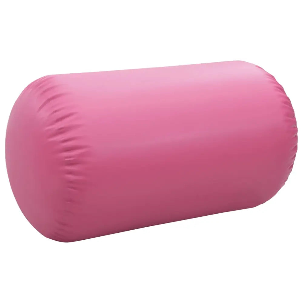 Gymnastiekrol met pomp opblaasbaar 100x60 cm pvc roze - yoga en pilates