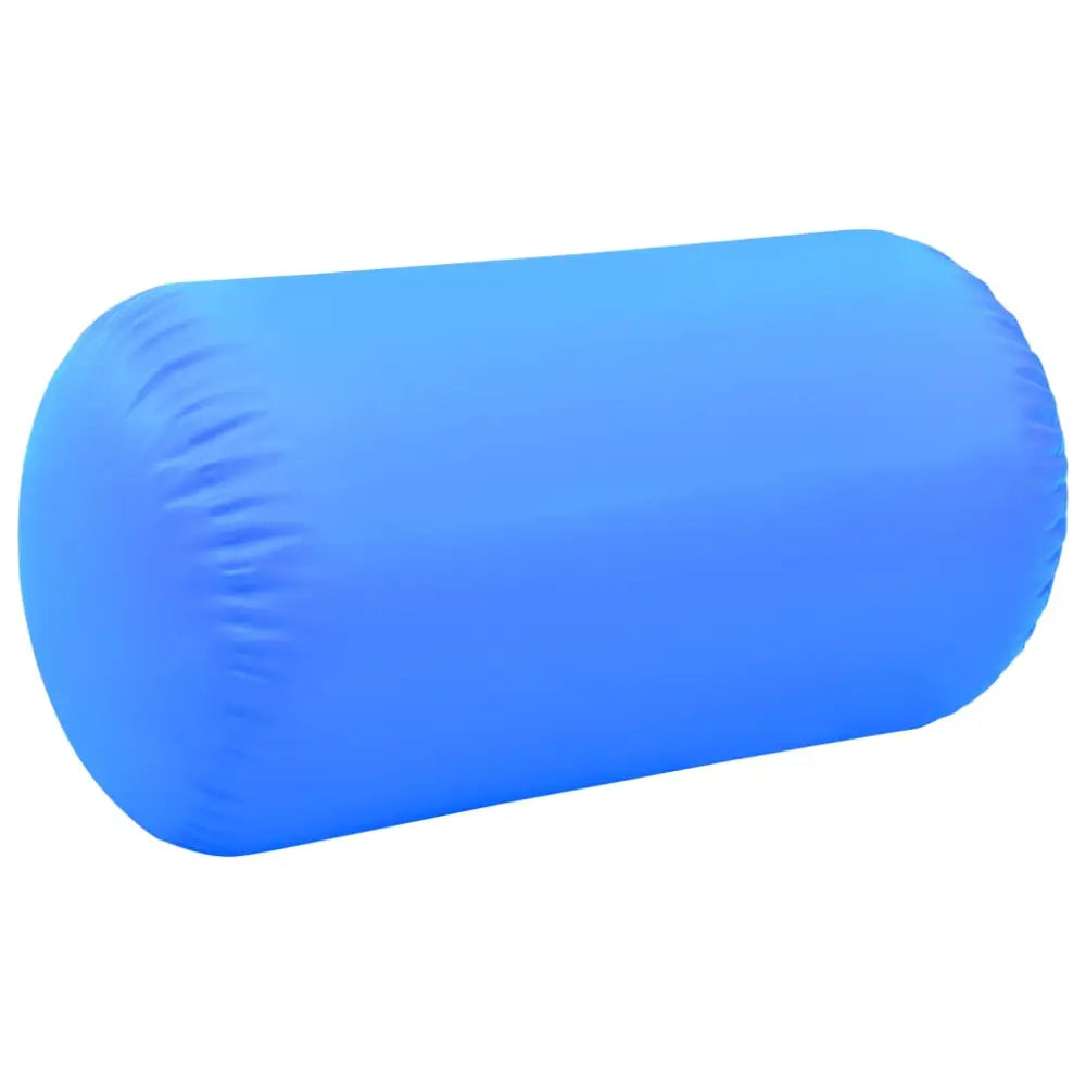 Gymnastiekrol met pomp opblaasbaar 120x75 cm pvc blauw - yoga en pilates