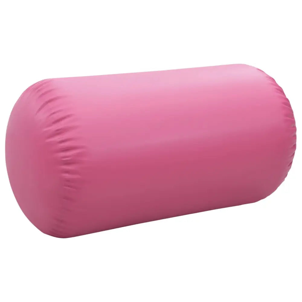 Gymnastiekrol met pomp opblaasbaar 120x75 cm pvc roze - yoga en pilates