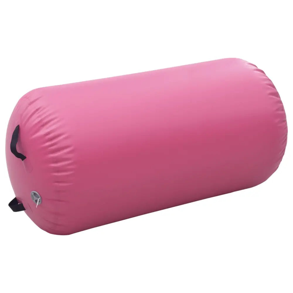 Gymnastiekrol met pomp opblaasbaar 120x75 cm pvc roze - yoga en pilates