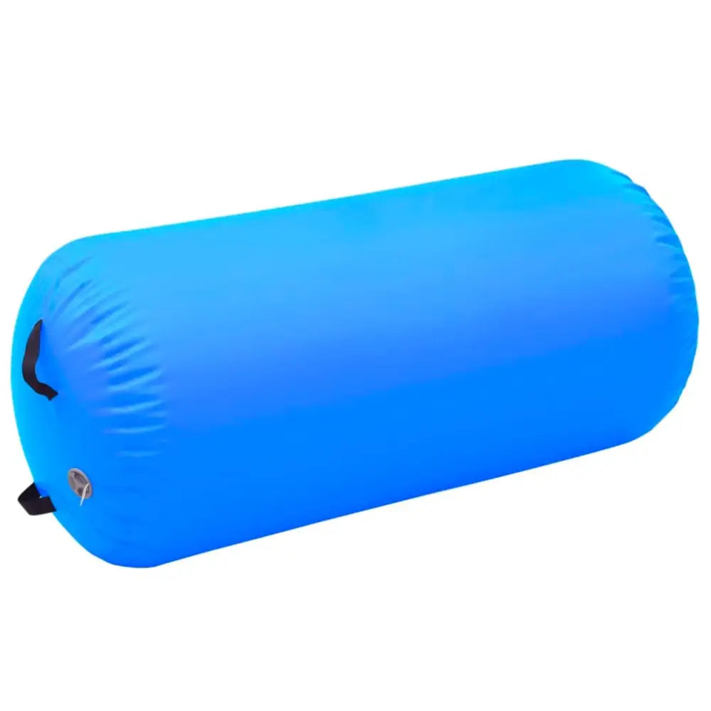 Gymnastiekrol met pomp opblaasbaar 120x90 cm pvc blauw - yoga en pilates