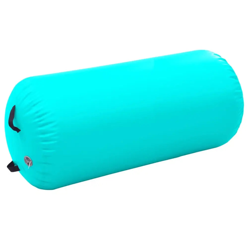 Gymnastiekrol met pomp opblaasbaar 120x90 cm pvc groen - yoga en pilates