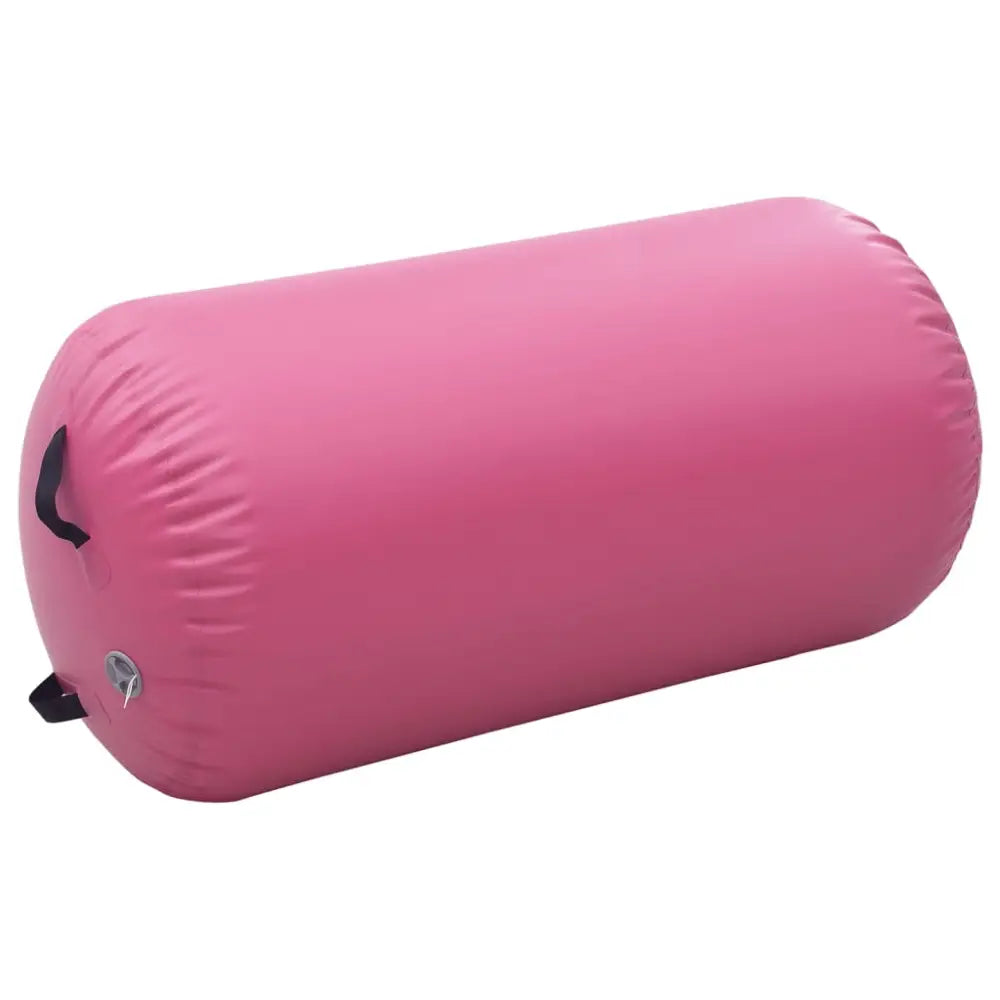 Gymnastiekrol met pomp opblaasbaar 120x90 cm pvc roze - yoga en pilates