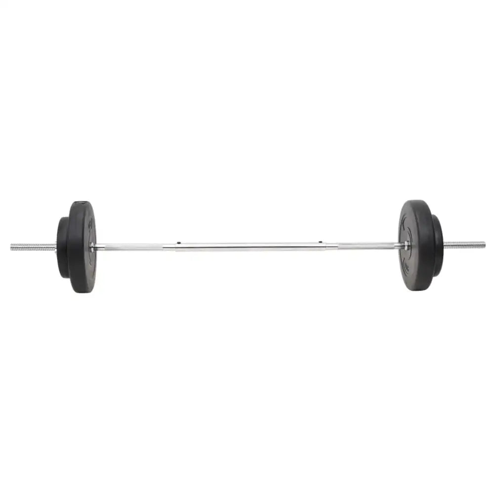 Barbell met halterschijven aan elk uiteinde.