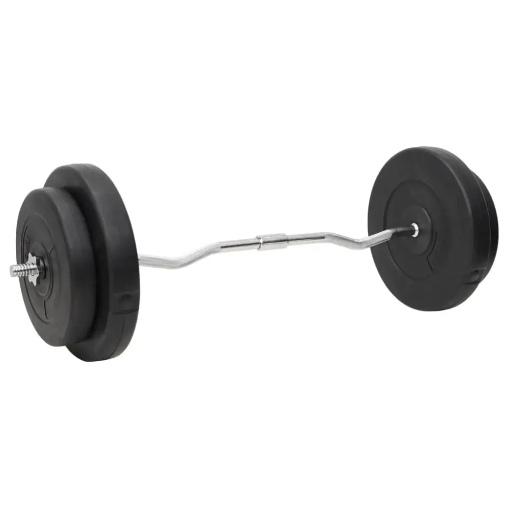 Barbell met halterschijven aan elk uiteinde.