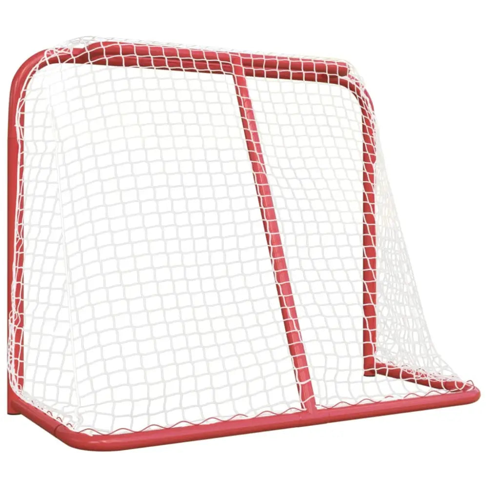 Hockeydoel 183x71x122 cm polyester rood en wit - veldhockeydoelen