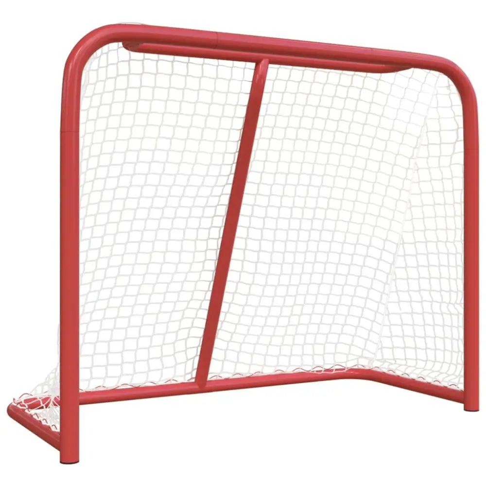 Hockeydoel 183x71x122 cm polyester rood en wit - veldhockeydoelen