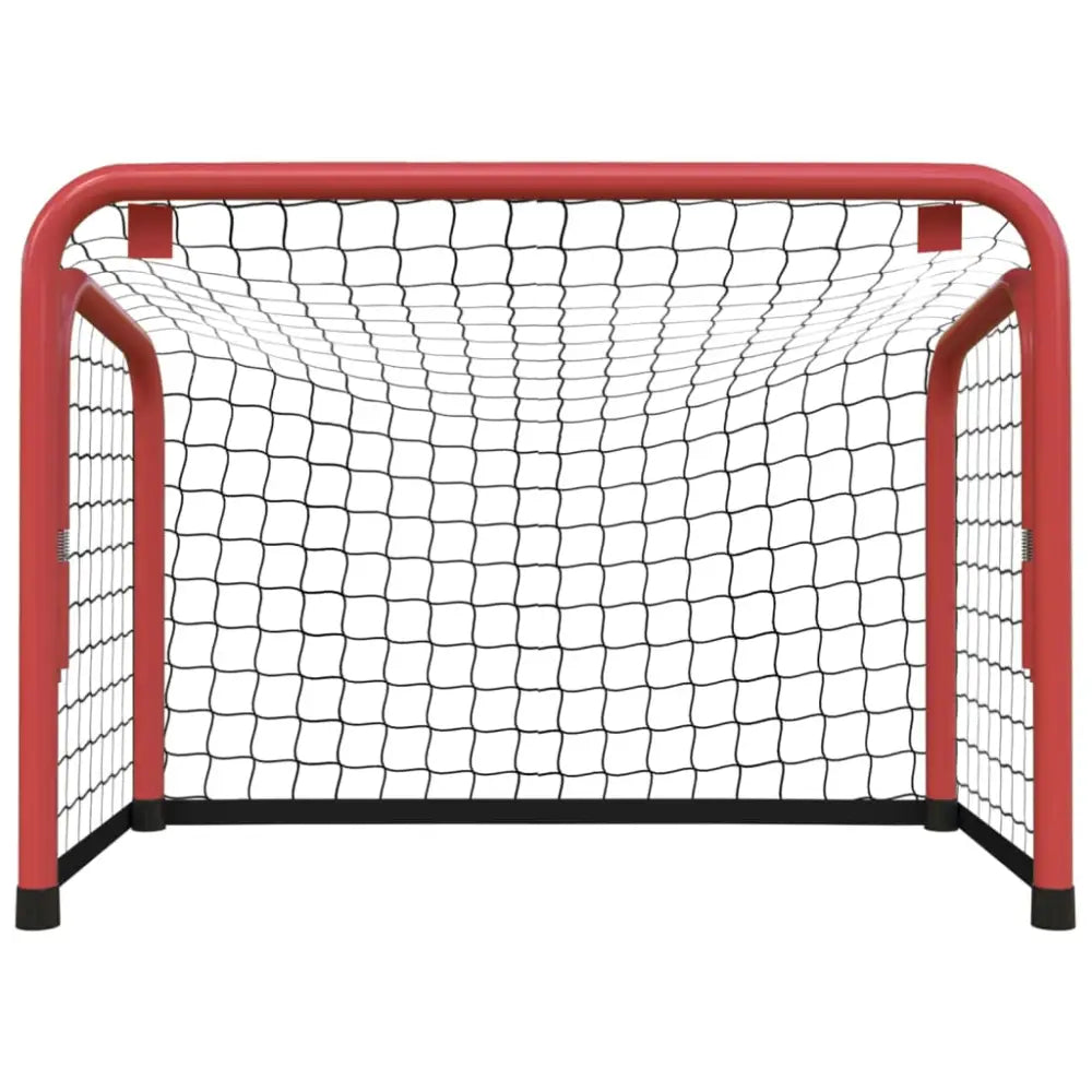 Hockeydoel met net 68x32x47 cm staal en polyester rood zwart - hockeydoelen