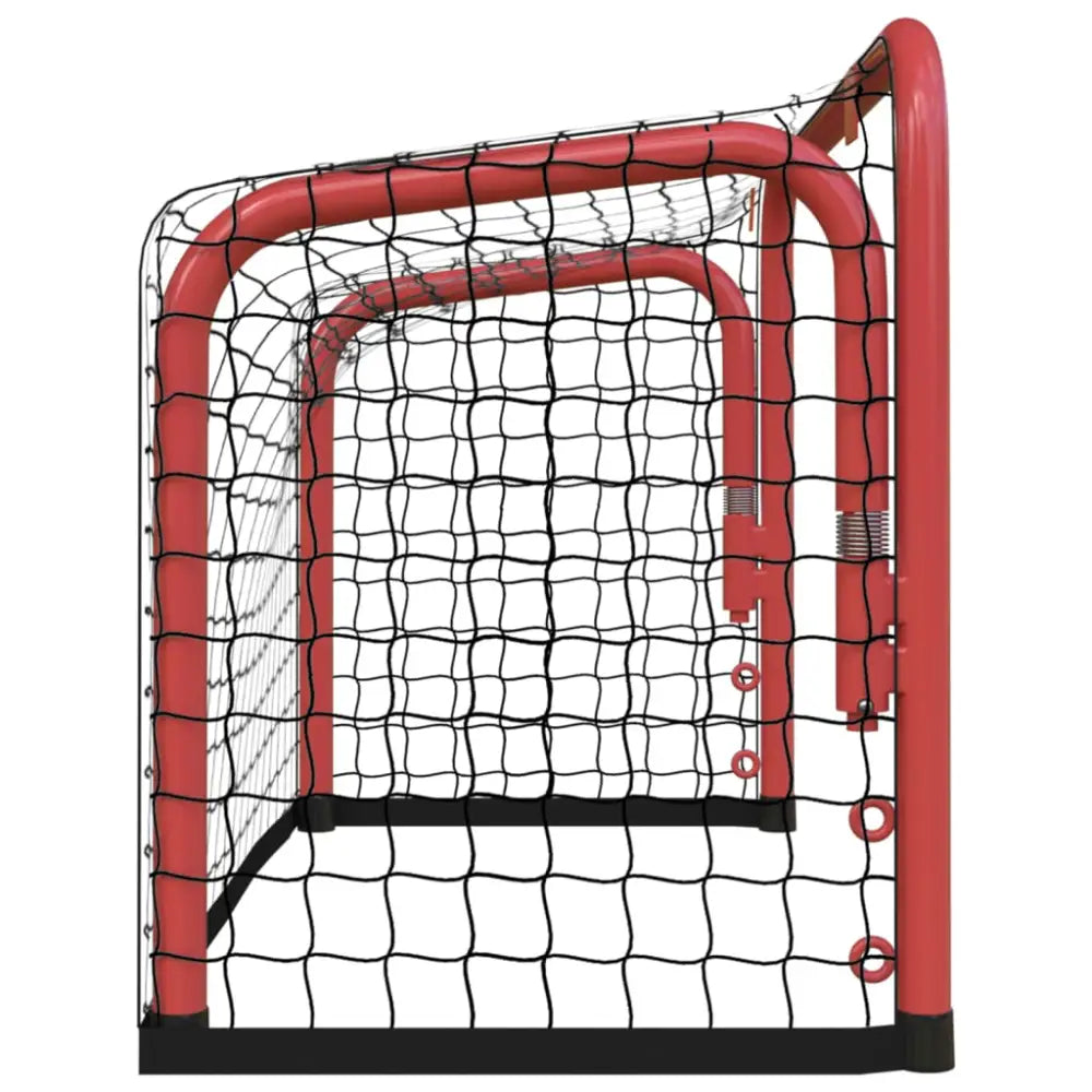 Hockeydoel met net 68x32x47 cm staal en polyester rood zwart - hockeydoelen