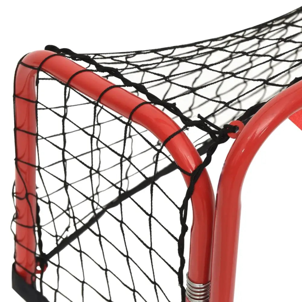 Hockeydoel met net 68x32x47 cm staal en polyester rood zwart - hockeydoelen