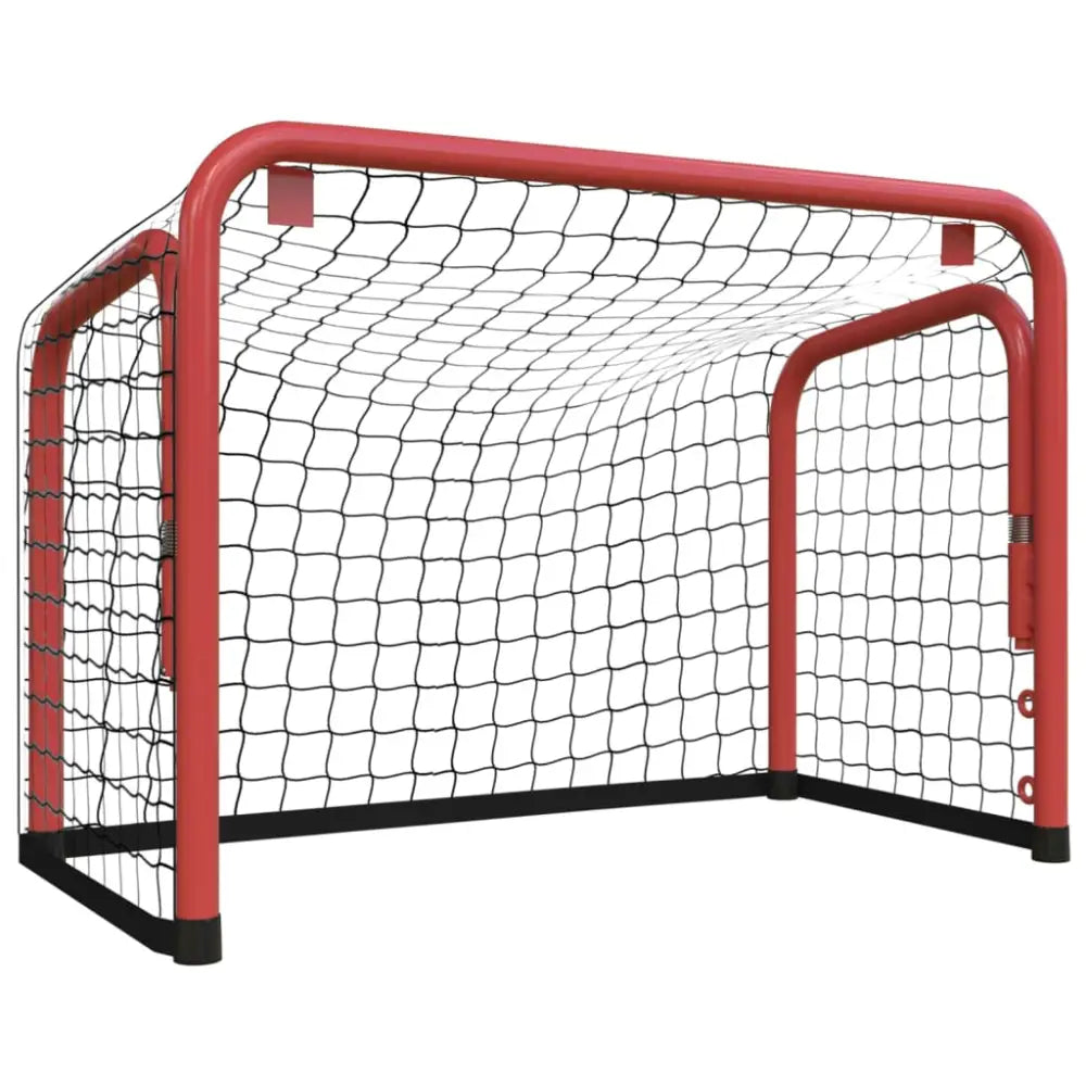 Hockeydoel met net 68x32x47 cm staal en polyester rood zwart - hockeydoelen