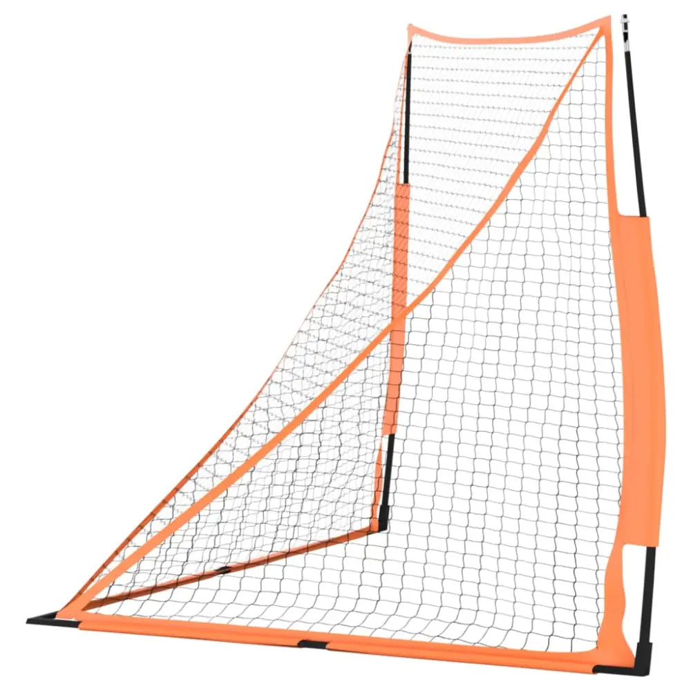 Honkbalnet draagbaar 183x182x183cm staal polyester oranje zwart - honkbal & softbal