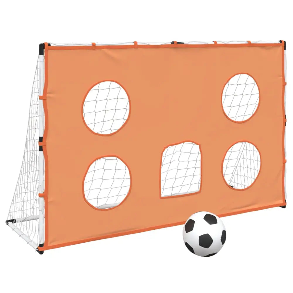 Kindervoetbaldoel met doelmat en bal 182x62x118 cm - voetbaldoelen & -netten