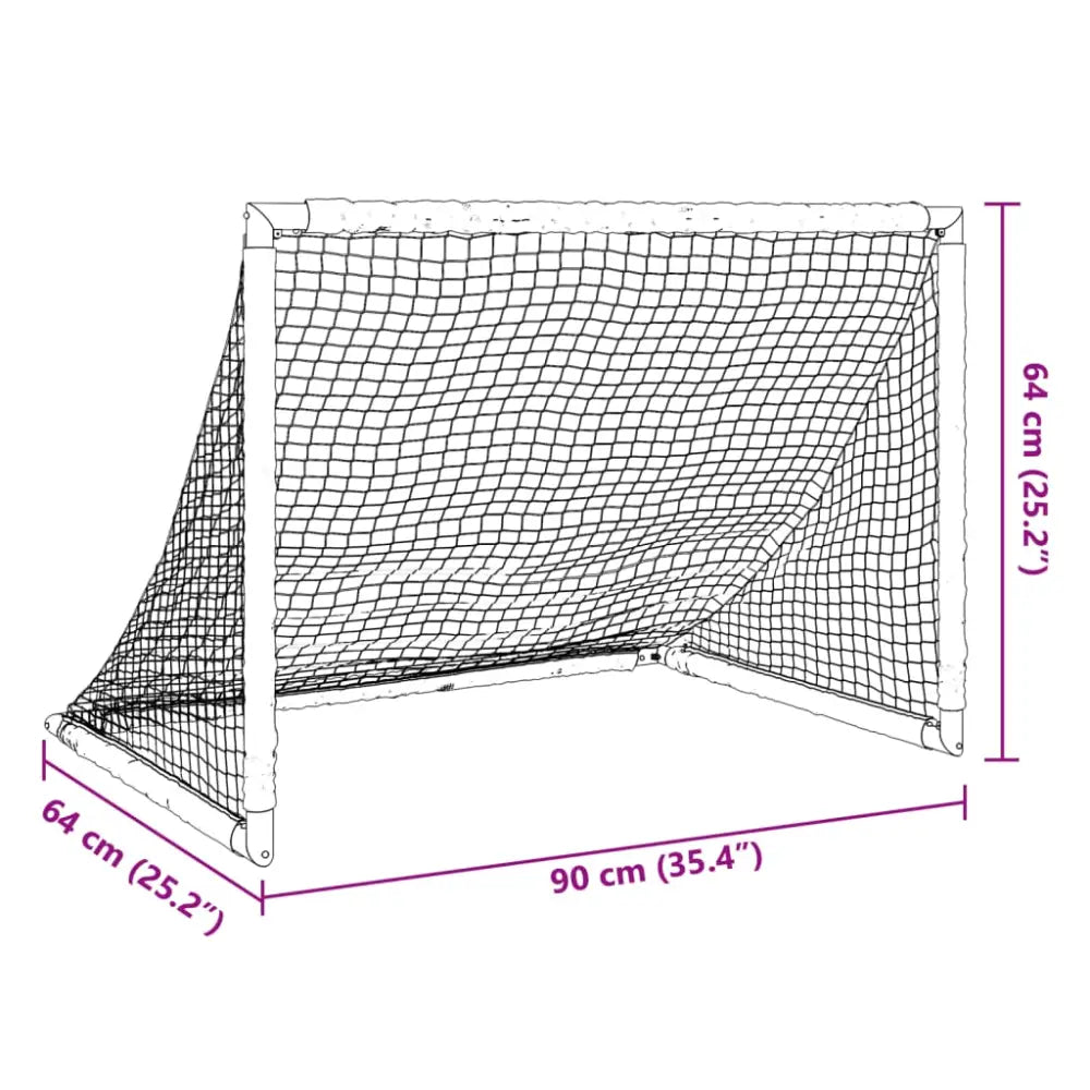 Kindervoetbaldoel inklapbaar 90x64x64 cm zwart - voetbaldoelen & -netten