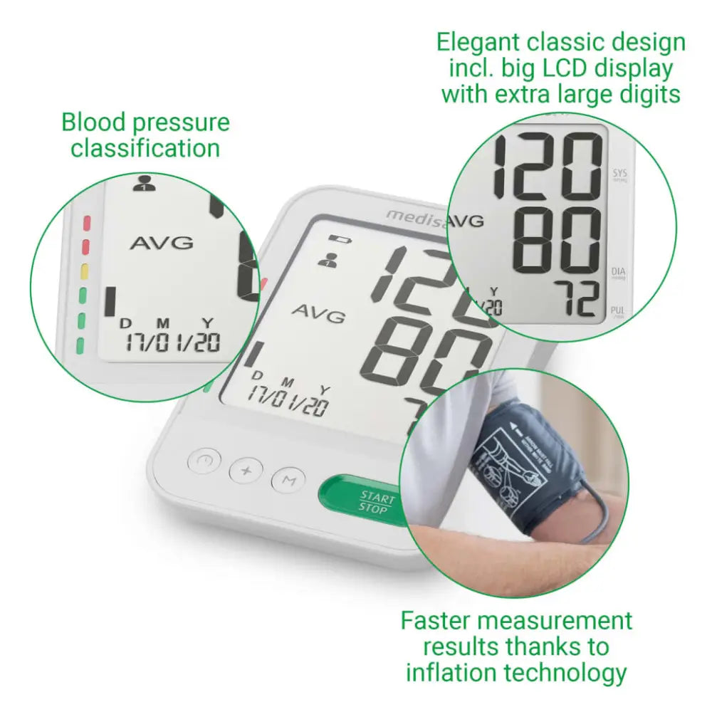 Medisana bloeddrukmeter met spraakfunctie bu 586 voice bovenarm wit - bloeddrukmeters