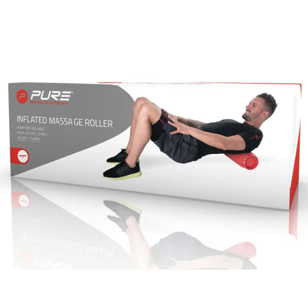 Pure2improve massageroller opgeblazen rood - schuimrubberen rollers