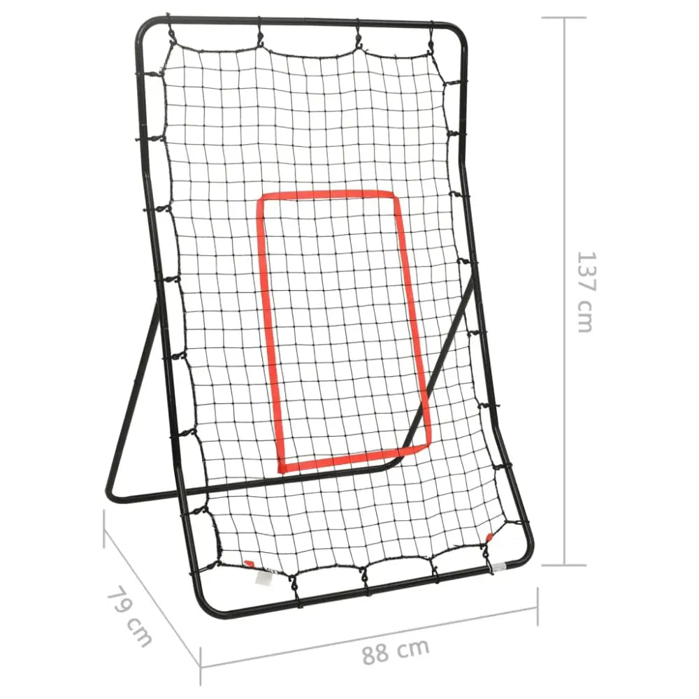 Softbal rebounder 88x79x137 cm staal - voetbaldoelen & -netten