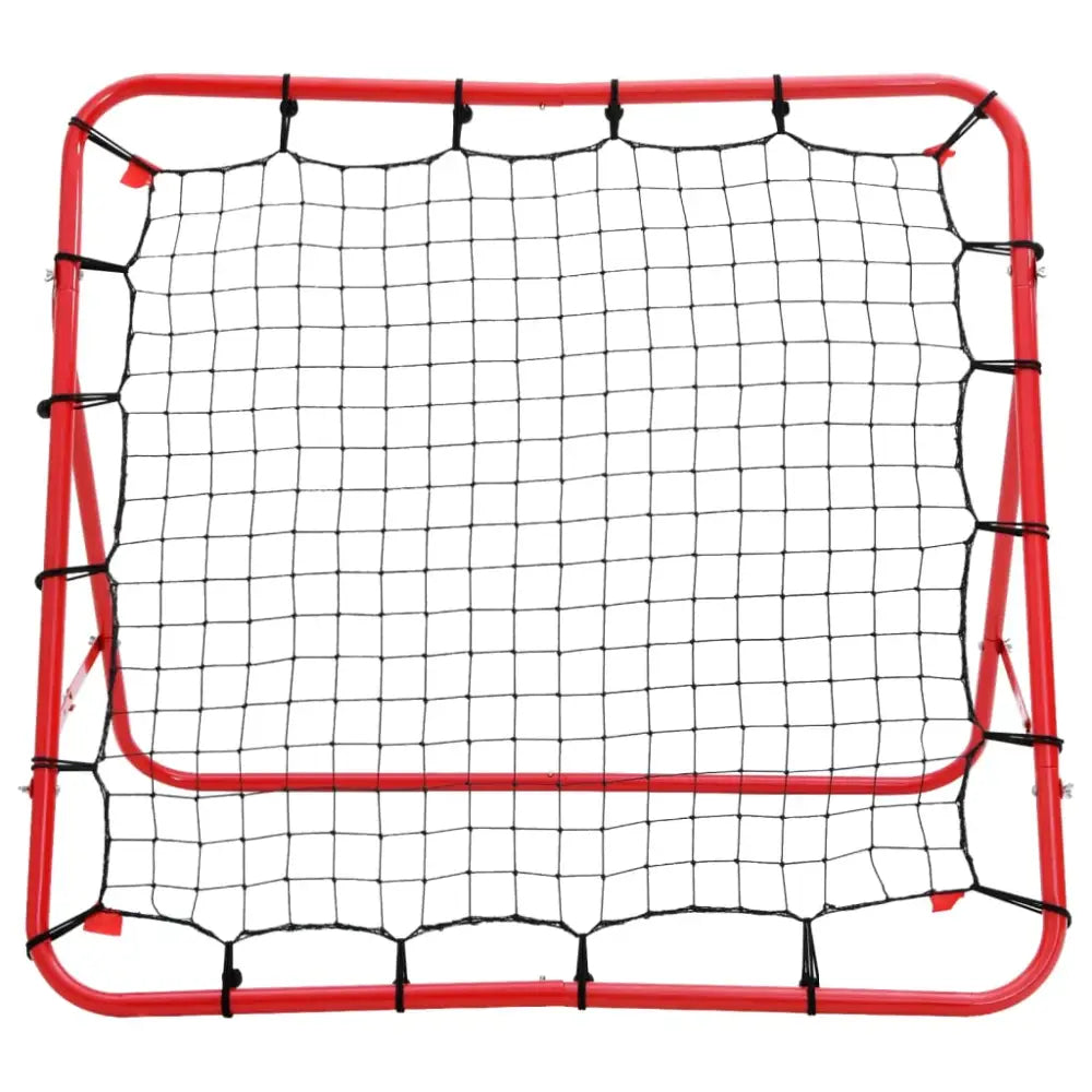 Voetbal kickback rebounder verstelbaar 100x100 cm - accessoires voor voetbaldoelen