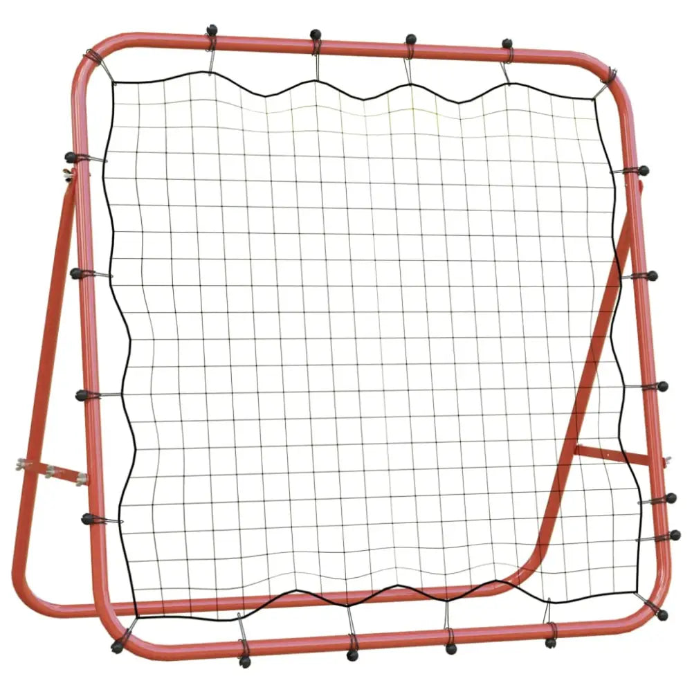 Voetbal kickback rebounder verstelbaar 96x80x96 cm staal en pe - accessoires voor voetbaldoelen