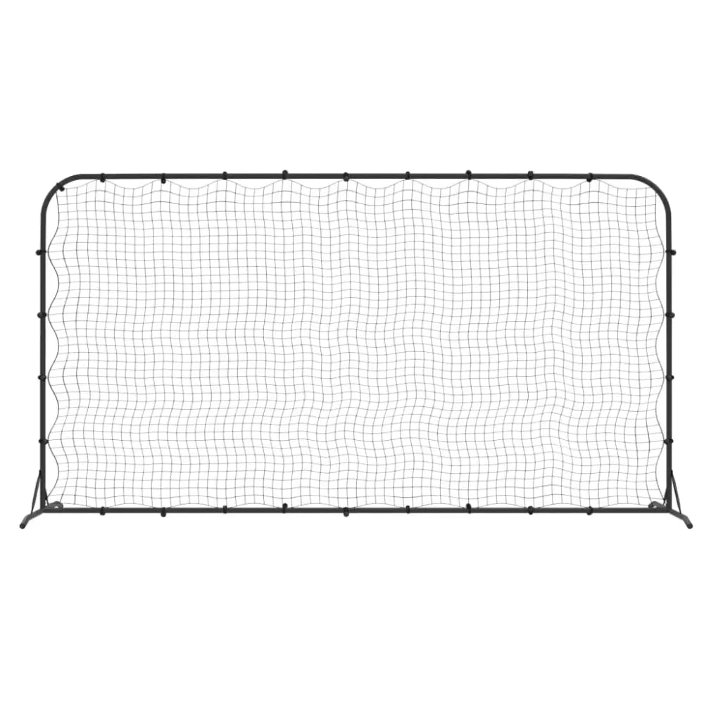 Voetbal rebounder 366x90x183 cm hdpe zwart - voetbaldoelen & -netten