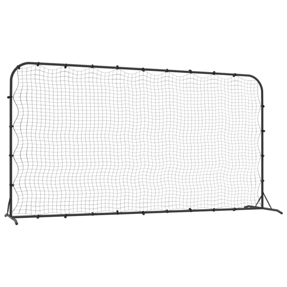 Voetbal rebounder 366x90x183 cm hdpe zwart - voetbaldoelen & -netten