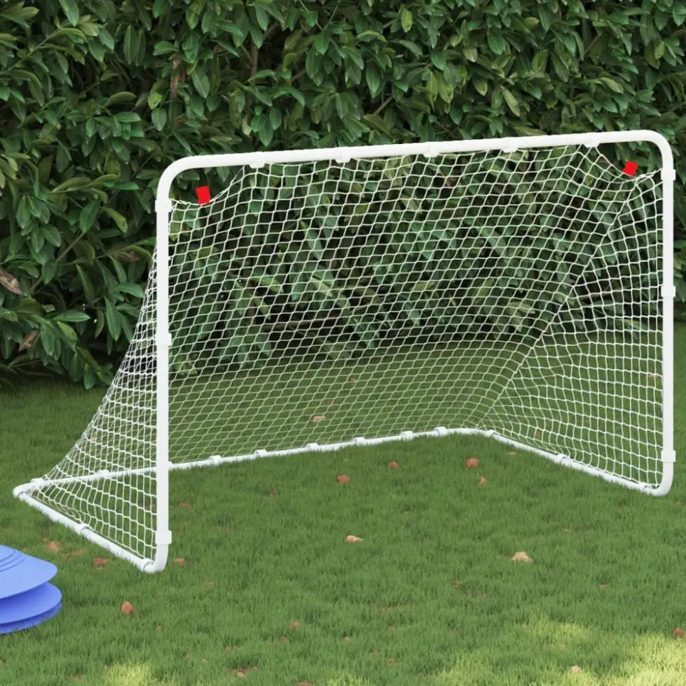 Voetbaldoel 122x81x81 cm staal wit - voetbaldoelen & -netten