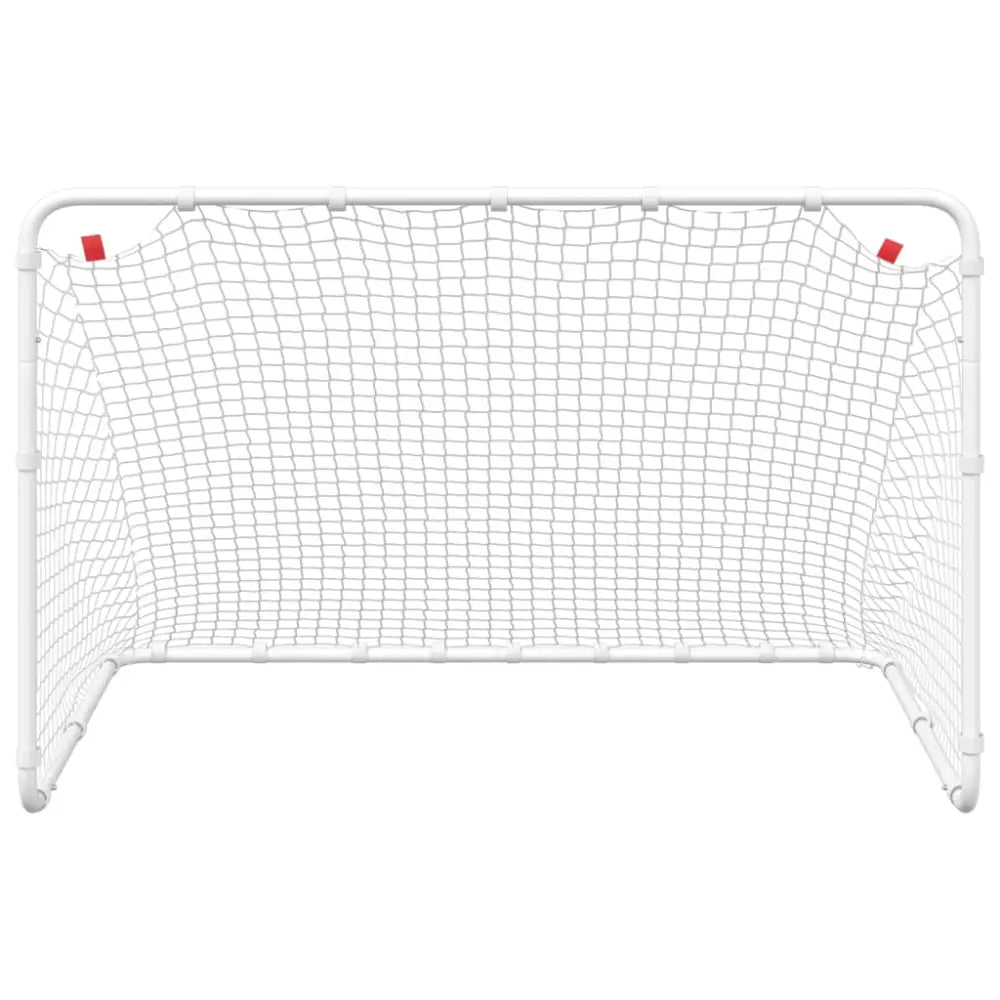 Voetbaldoel 122x81x81 cm staal wit - voetbaldoelen & -netten